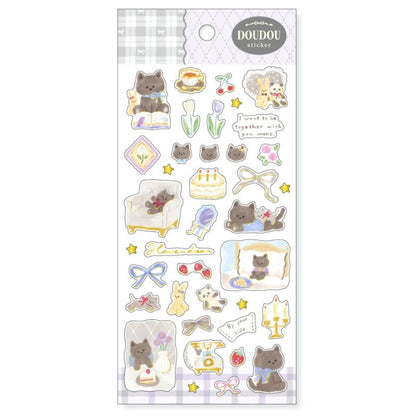 Mind Wave / Animal Stickers - Black Cat's Cozy  Home