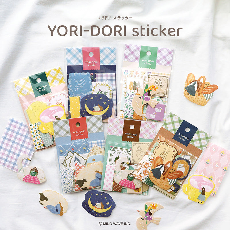 Mind Wave / Yori Dori Flake Stickers - Moon Night Dream