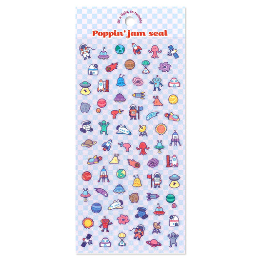 Mind Wave / Colorful Pop Stickers - Planet