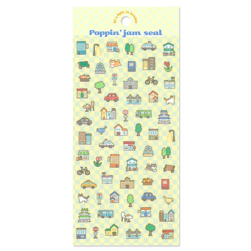 Mind Wave / Colorful Pop Stickers - Town