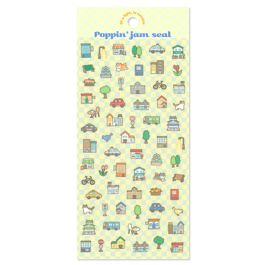 Mind Wave / Colorful Pop Stickers - Town