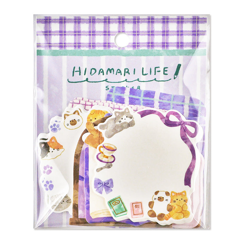 Mind Wave / Hidamari Life Flake Stickers - Cats