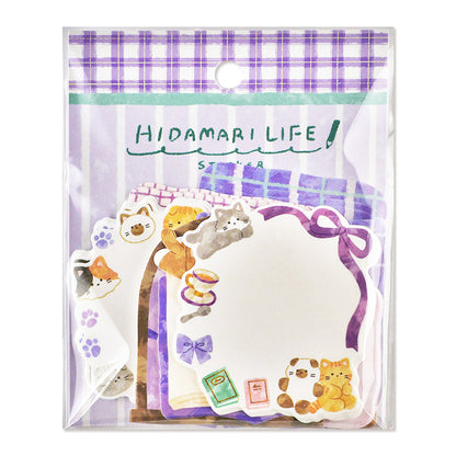 Mind Wave / Hidamari Life Flake Stickers - Cats