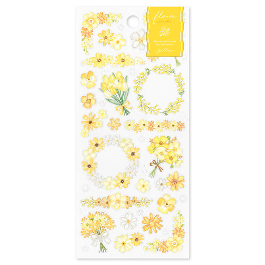 Mind Wave / Floria Stickers - Yellow Flowers