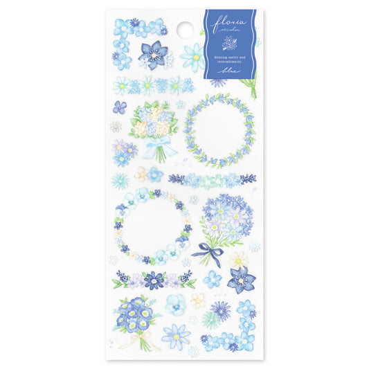 Mind Wave / Floria Stickers - Blue Flowers