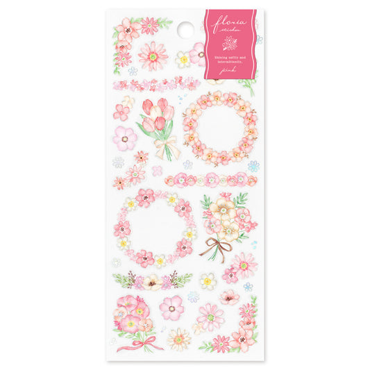 Mind Wave / Floria Stickers - Pink Flowers