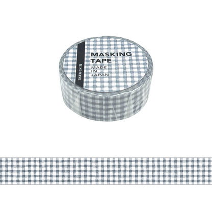 Mind Wave / Washi Tape - Gray Checkered Pattern