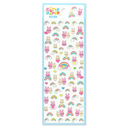Mind Wave / Cutie Happy Stickers - Rainbow Bunny