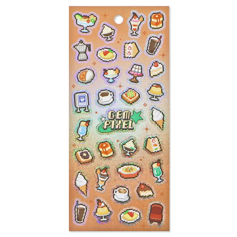 Mind Wave / Gem Pixel Stickers - Retro Cafe