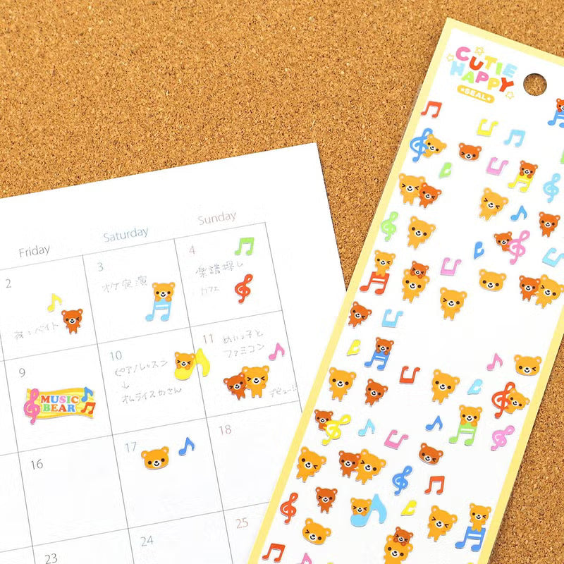 Mind Wave / Cutie Happy Stickers - Music Bear