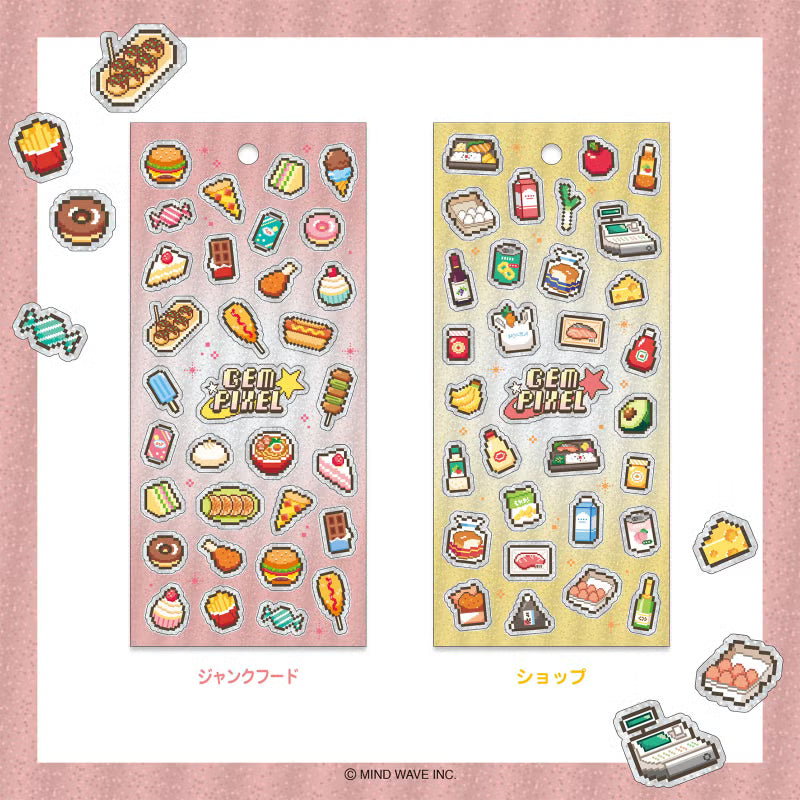 Mind Wave / Gem Pixel Stickers - Shop