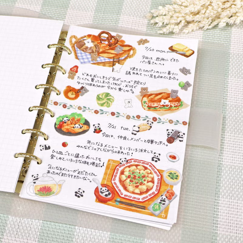 Mind Wave / Petit Animal Stickers - Panda & Chinese Food