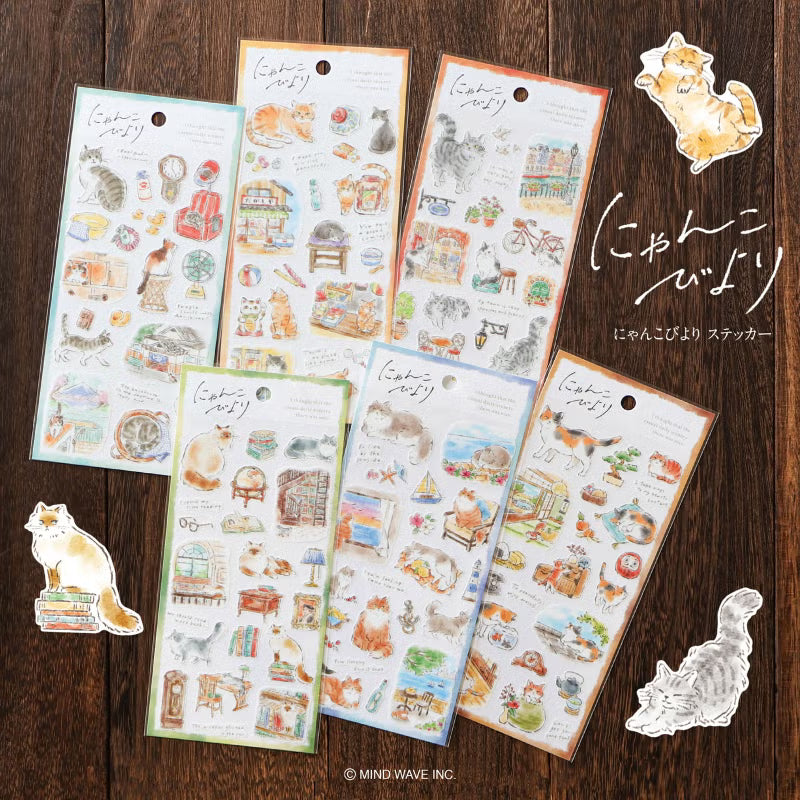 Mind Wave / Cat's Life Stickers - Cozy Home