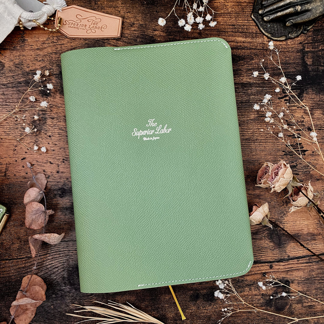 Limited Edition The Superior Labor Calf Leather Notebook Cover (A5) - Green