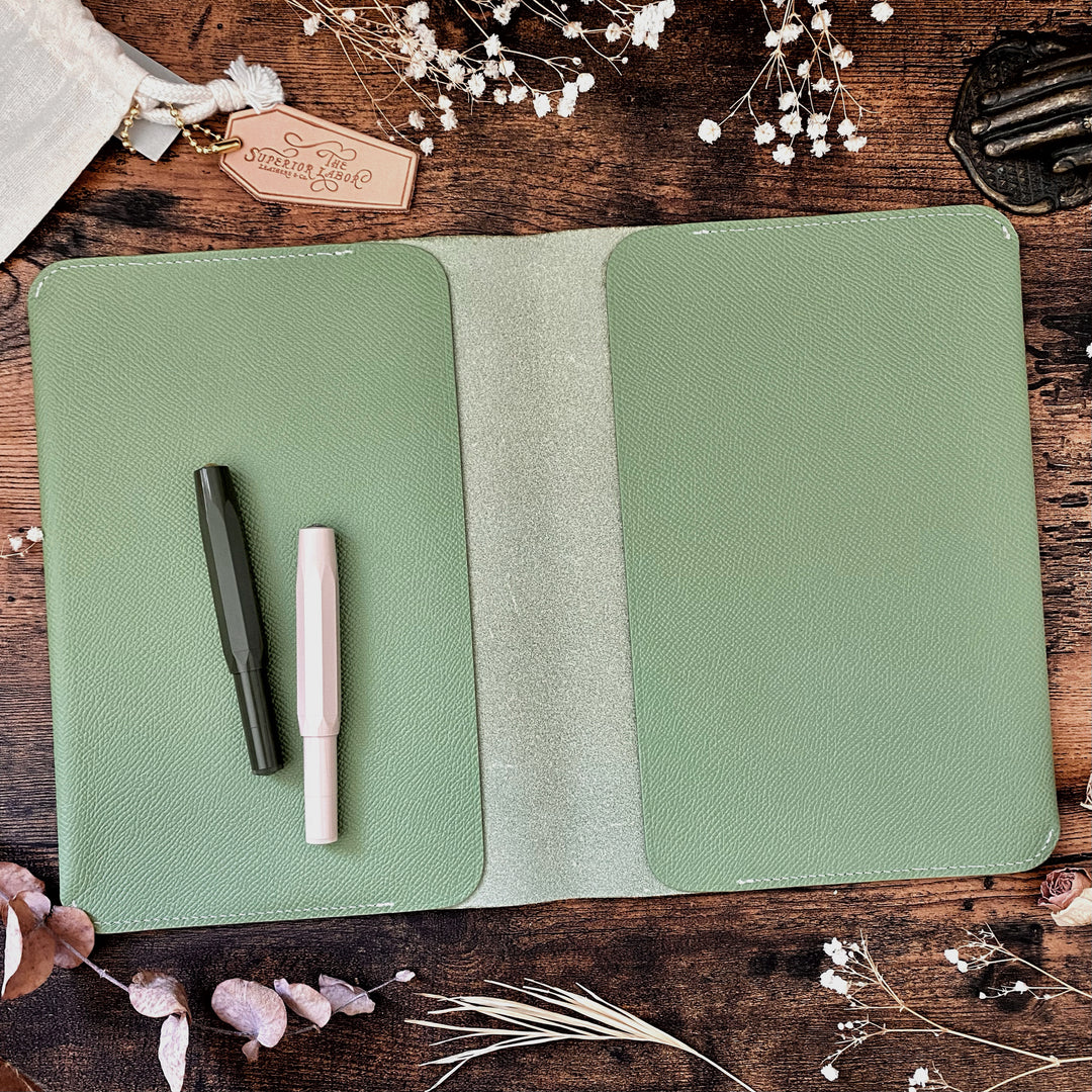 Limited Edition The Superior Labor Calf Leather Notebook Cover (A5) - Green