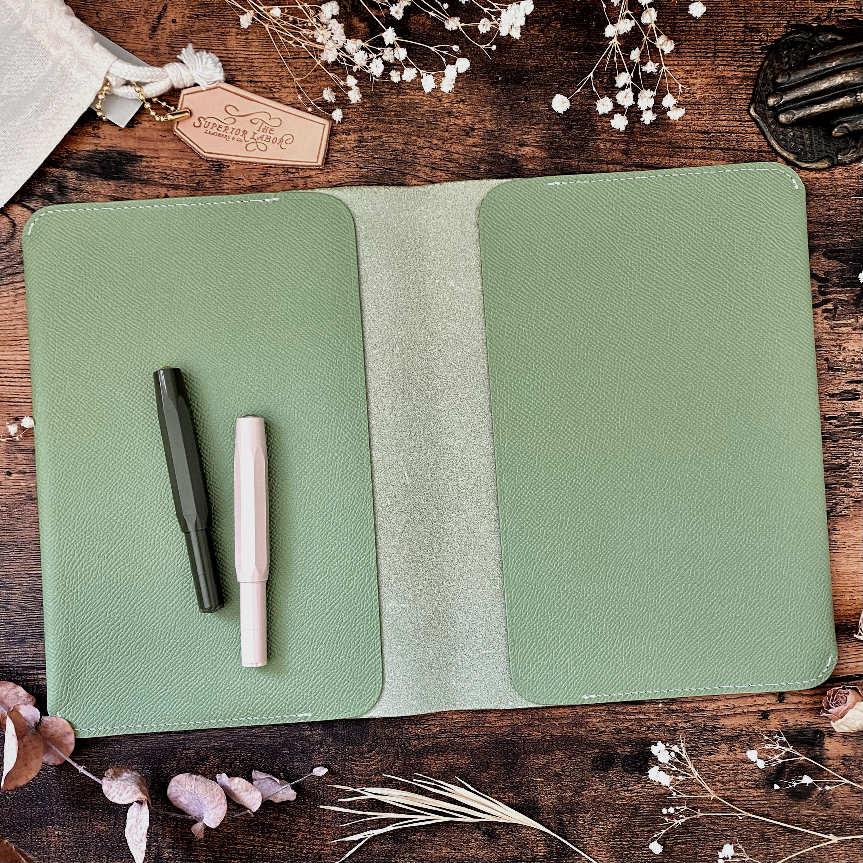 Limited Edition / The Superior Labor / Calf Leather Notebook Cover (A5) - Green