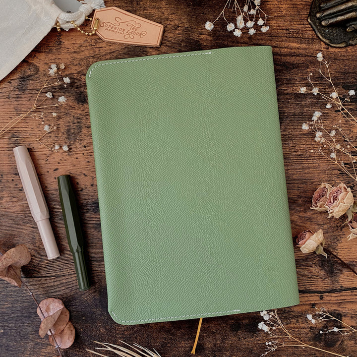 Limited Edition The Superior Labor Calf Leather Notebook Cover (A5) - Green