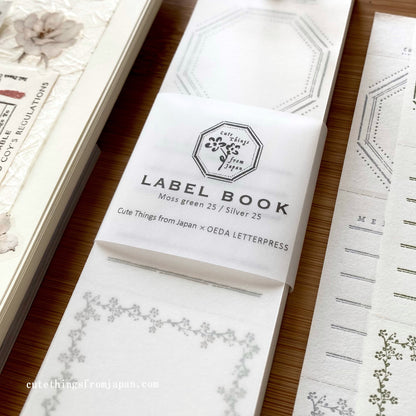 CTFJ x Oeda Letterpress 3 Patterns Label Book - Moss Green & Silver