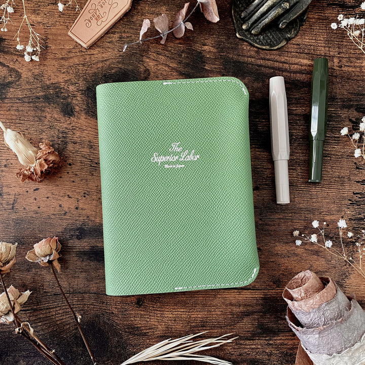 Limited Edition The Superior Labor Calf Leather Notebook Cover (A6) - Green