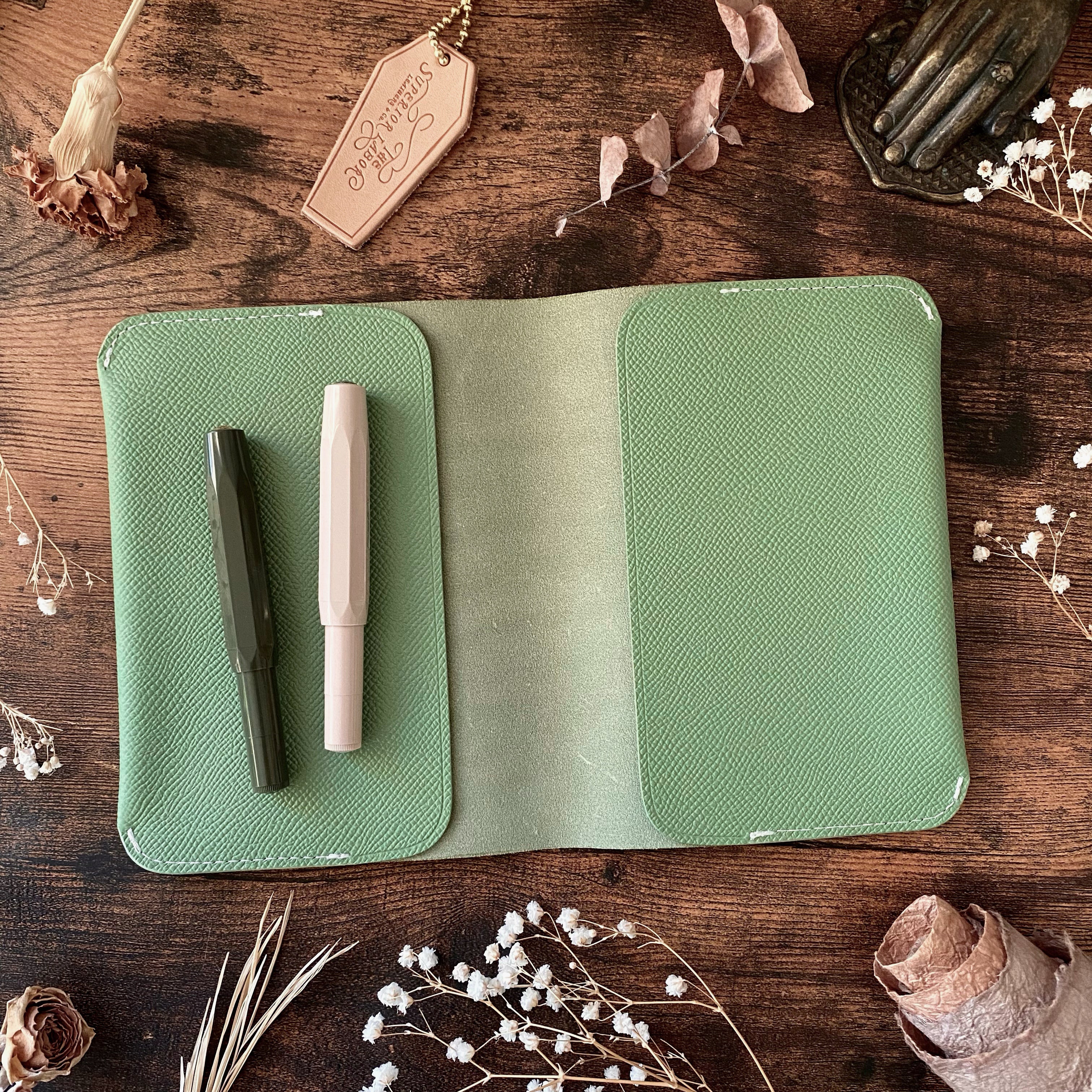 Limited Edition / The Superior Labor / Calf Leather Notebook Cover (A6) - Green