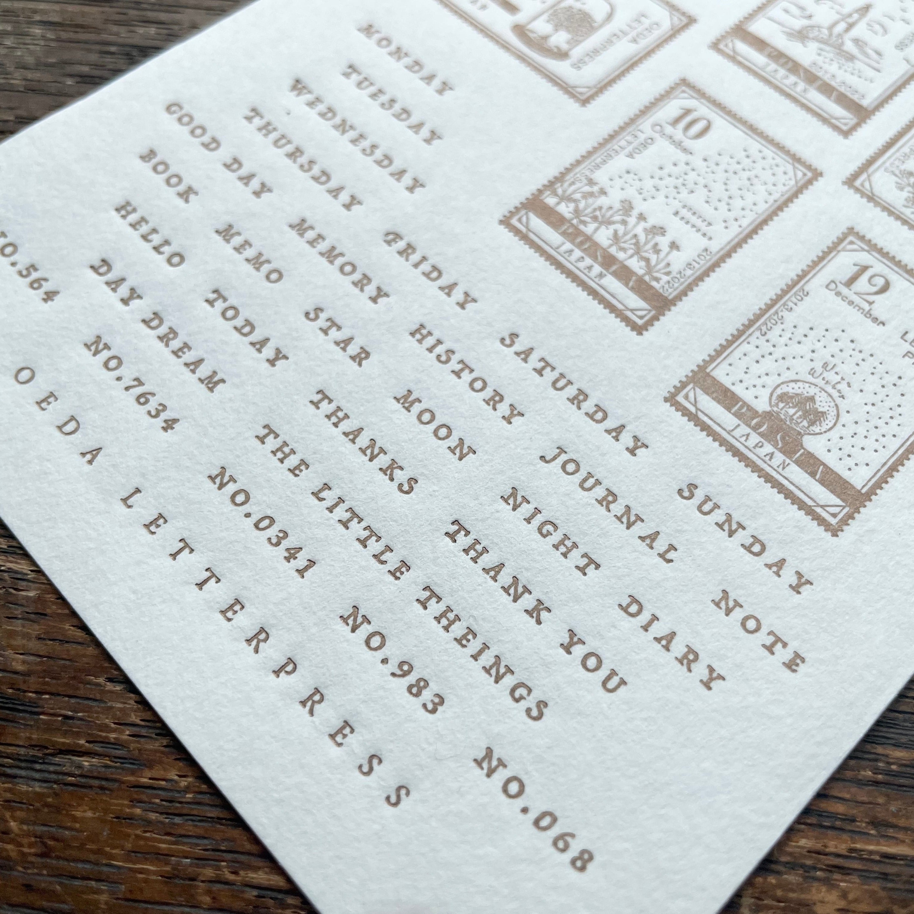 Letterpress Sticker Sheet - Stamp