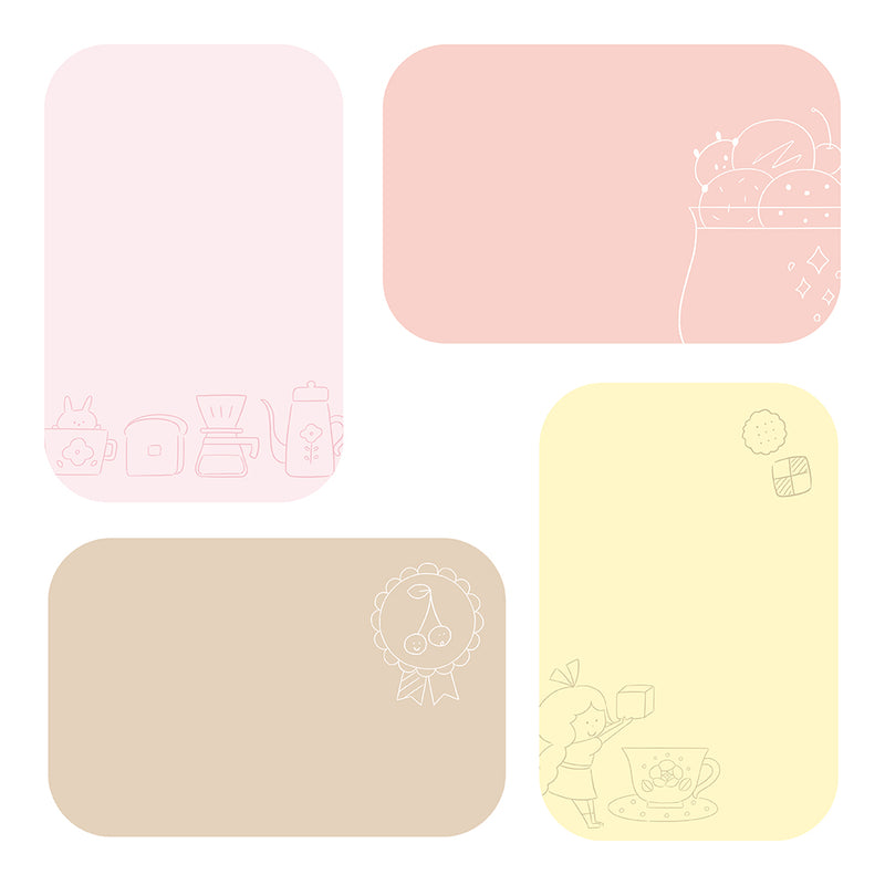 mizutama Sticky Notes - Happy Sweets (pink / M)