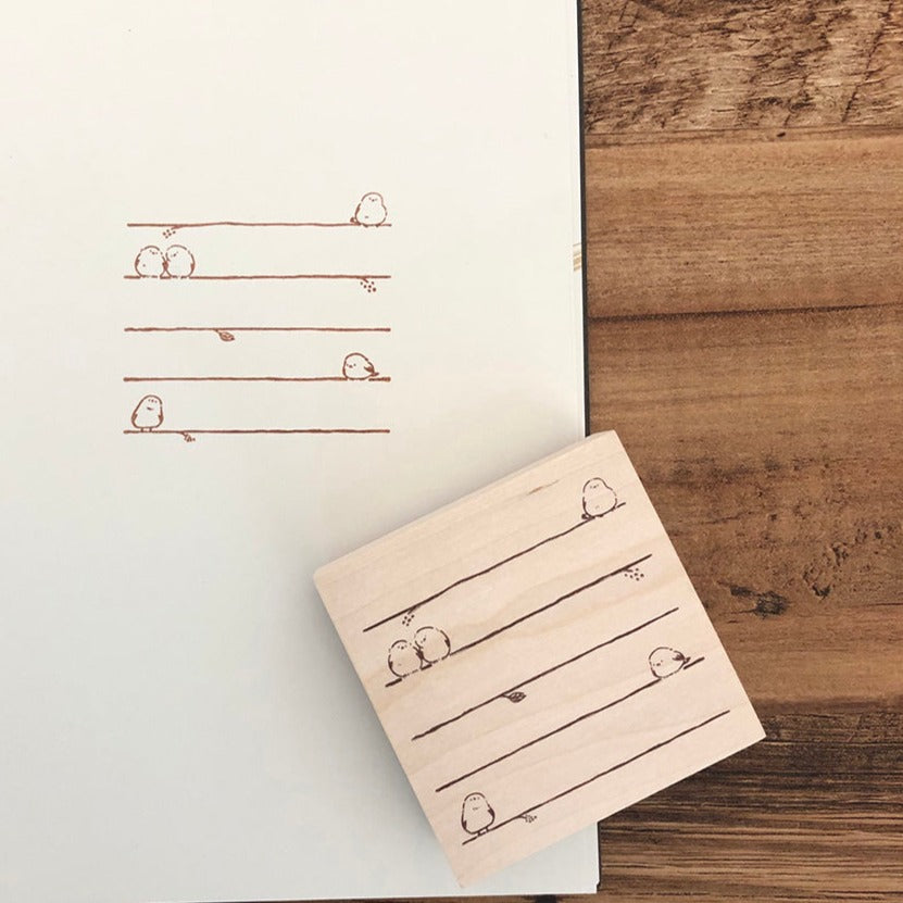 Square Rubber Stamp - Taking a Rest – Cute Things from Japan