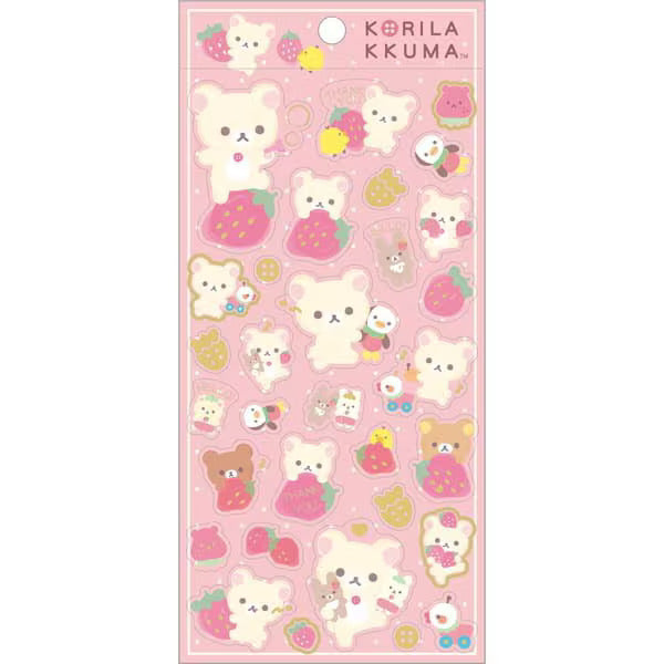 20th Anniversary Stickers - Korilakkuma & Strawberry