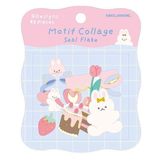 Flake Stickers - Fluffy Bunny