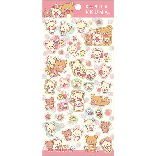 20th Anniversary Stickers - Korilakkuma & Strawberry