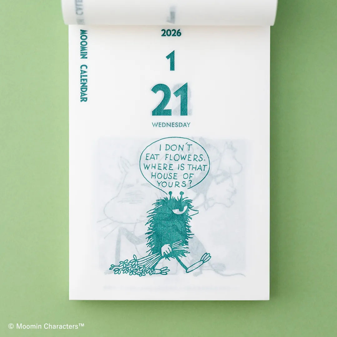 2026 Moomin One-day-a-page Himekuri Calendar (Regular Size)