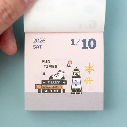 eric / 2026 Color Mini Square Calendar - One-day-a-page