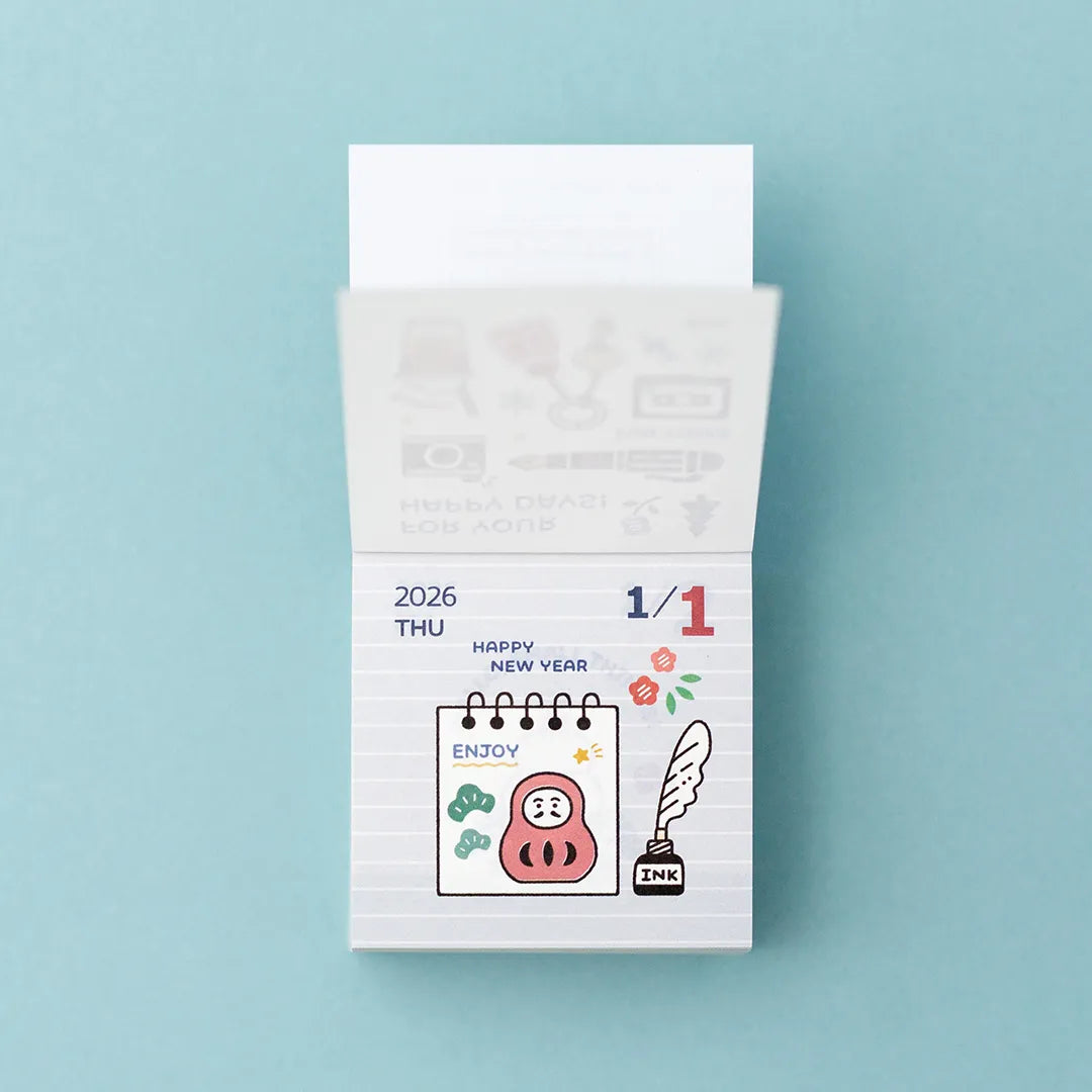 eric / 2026 Color Mini Square Calendar - One-day-a-page