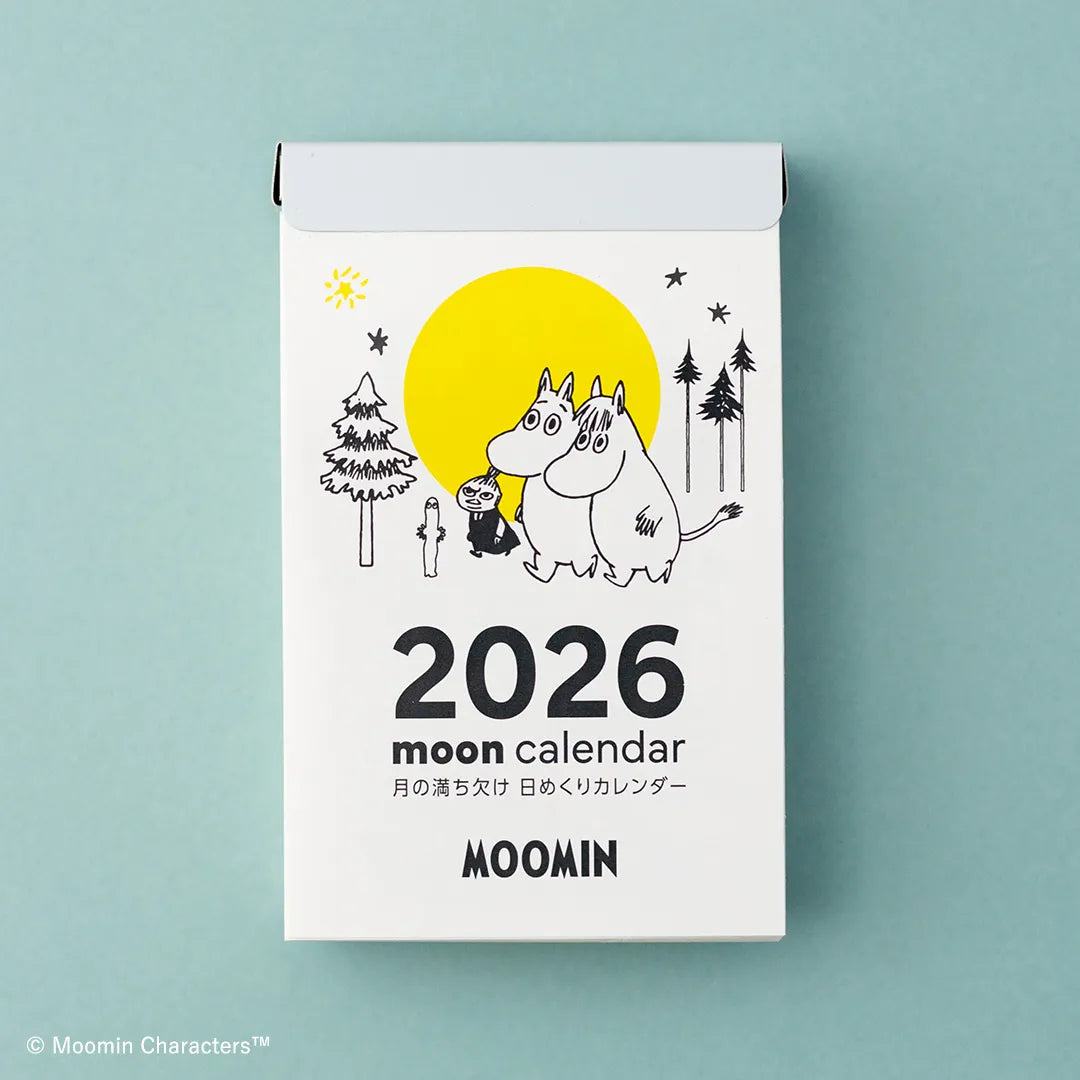 2026 Moomin Moon Phases Daily Flip Calendar (Mini / Desktop & Wall)