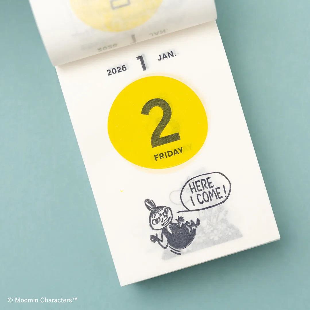 2026 Moomin Moon Phases Daily Flip Calendar (Mini / Desktop & Wall)