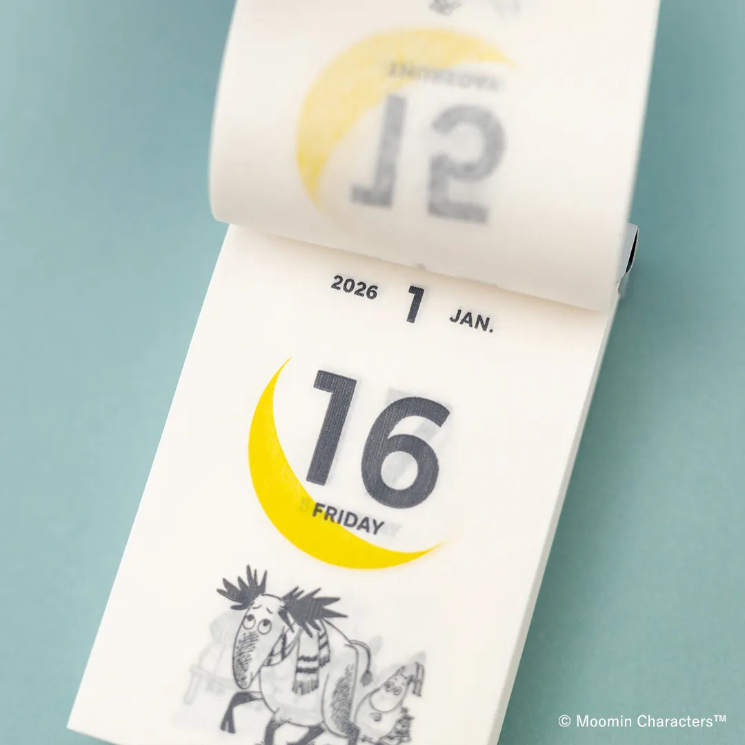 [SALE] 2026 Moomin Moon Phases Daily Flip Calendar (Mini / Desktop & Wall)