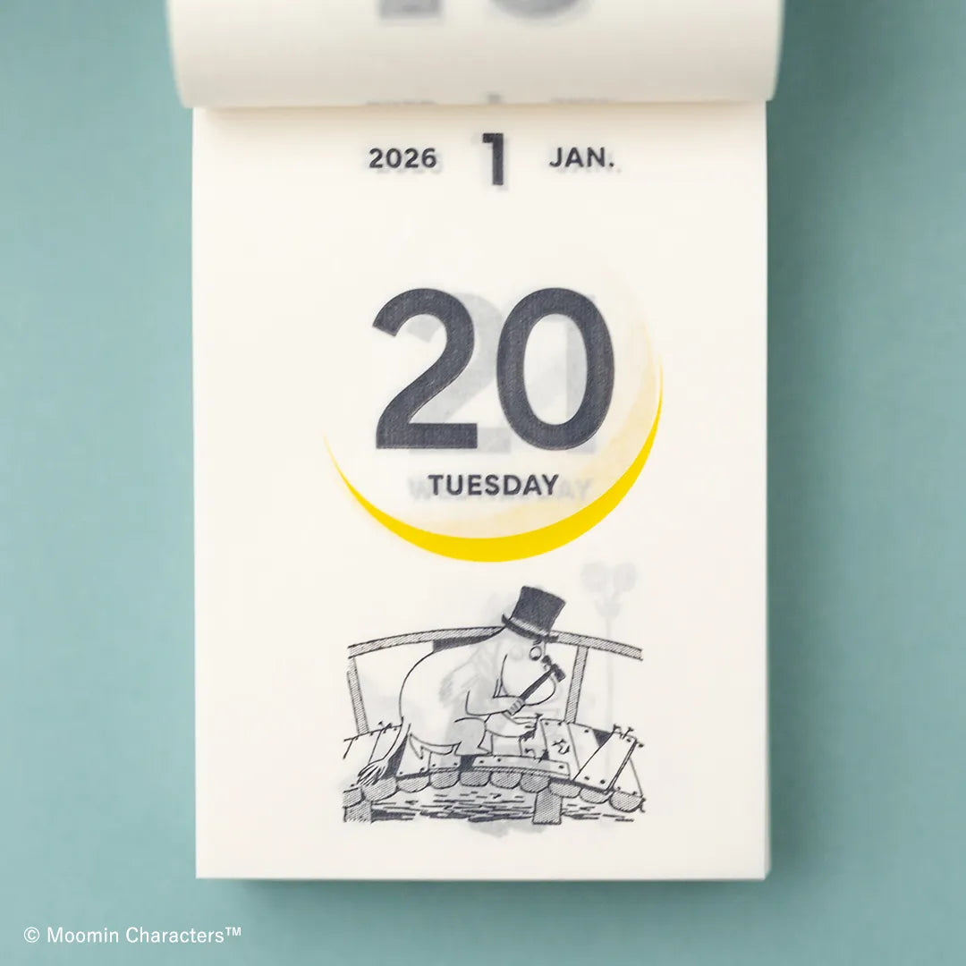 2026 Moomin Moon Phases Daily Flip Calendar (Mini / Desktop & Wall)