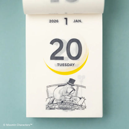 2026 Moomin Moon Phases Daily Flip Calendar (Mini / Desktop & Wall)