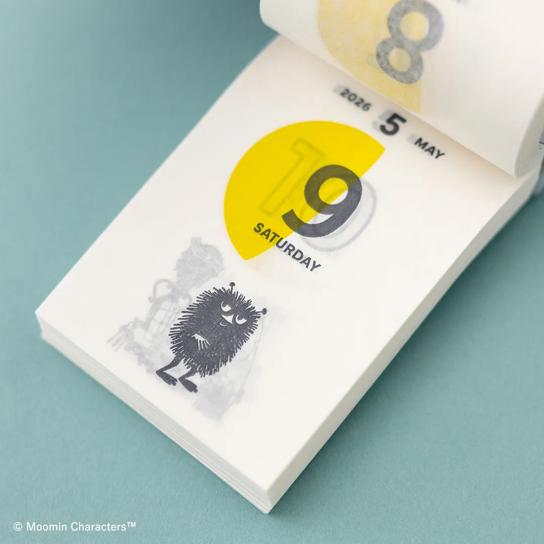 [SALE] 2026 Moomin Moon Phases Daily Flip Calendar (Mini / Desktop & Wall)