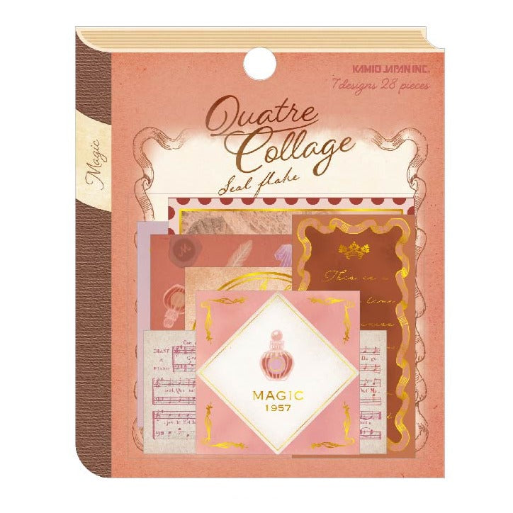 Collage Flake Stickers - Red Magic
