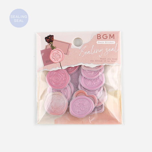 Sealing Wax Flake Stickers - Red