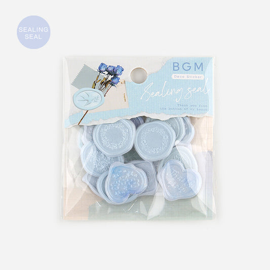 Sealing Wax Flake Stickers - Blue