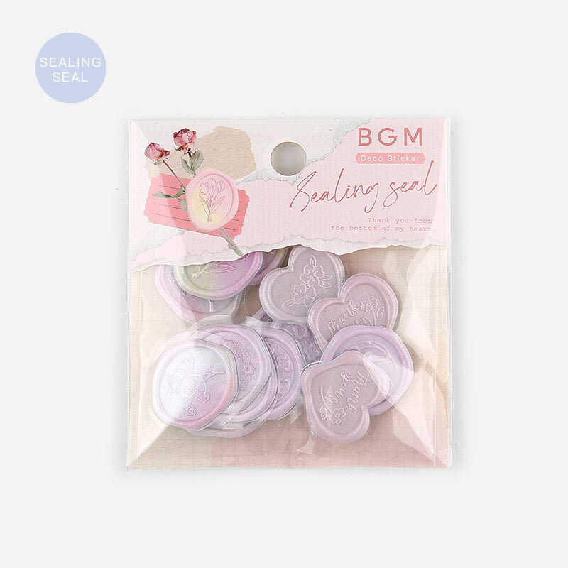 Sealing Wax Flake Stickers - Pink