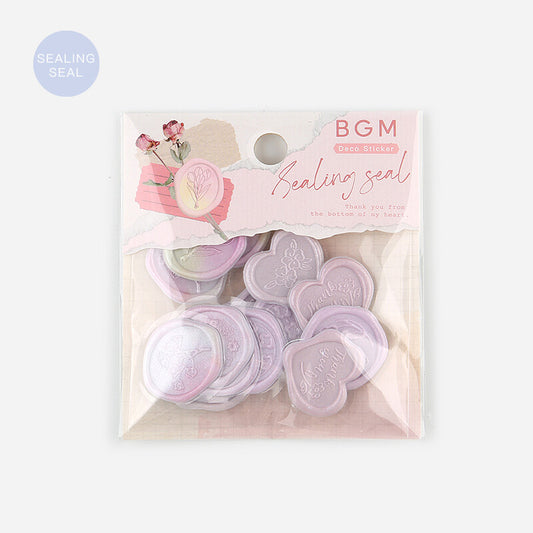 Sealing Wax Flake Stickers - Pink