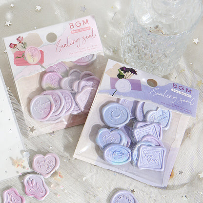 Sealing Wax Flake Stickers - Pink