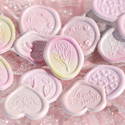 Sealing Wax Flake Stickers - Pink