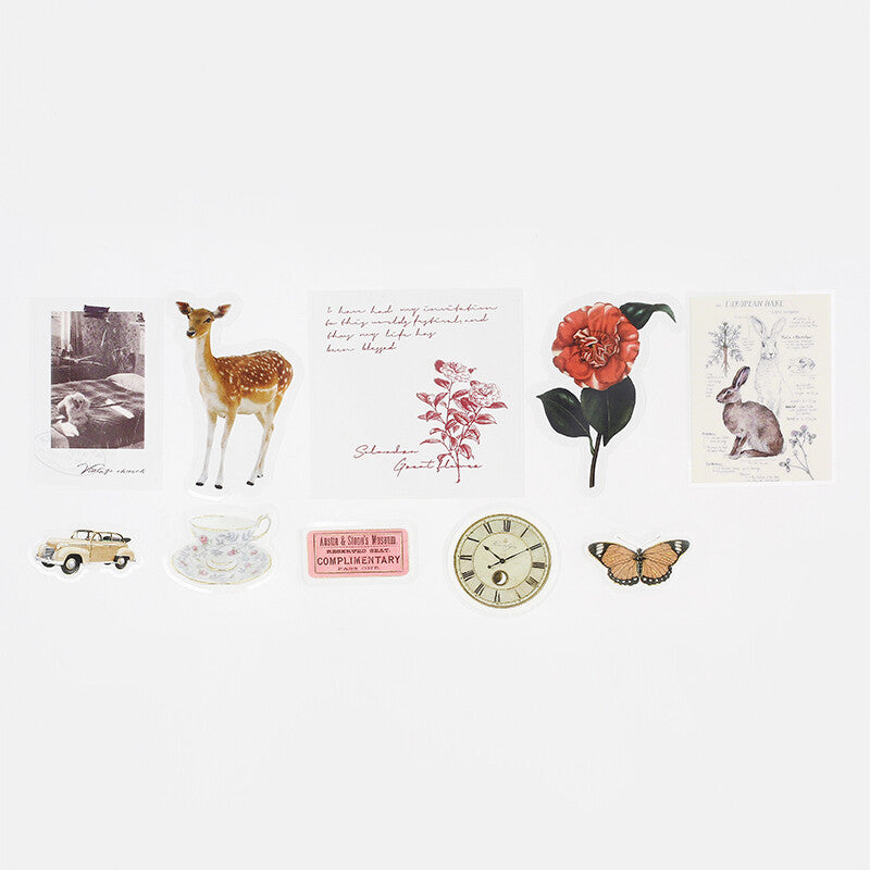 Vintage Flake Stickers - Red