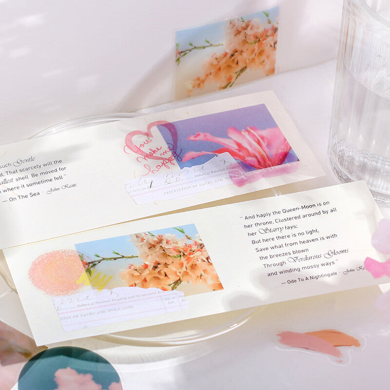 Colorful Life Flake Stickers - Pink