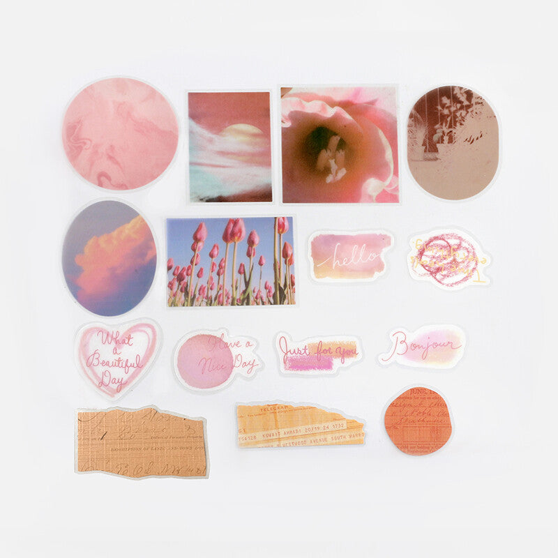 Colorful Life Flake Stickers - Orange