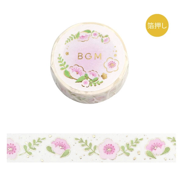 BGM Thin Washi Tape - Flowers